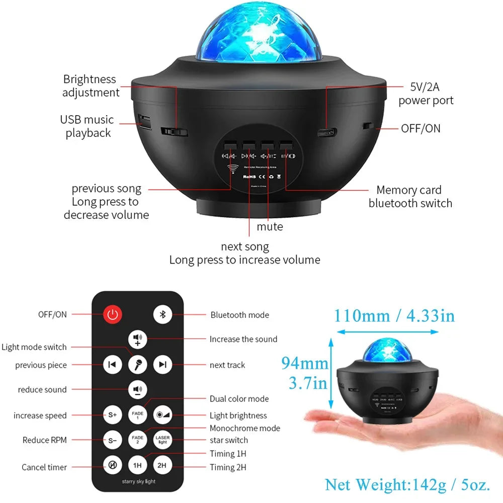 New LED Starry Galaxy Projector